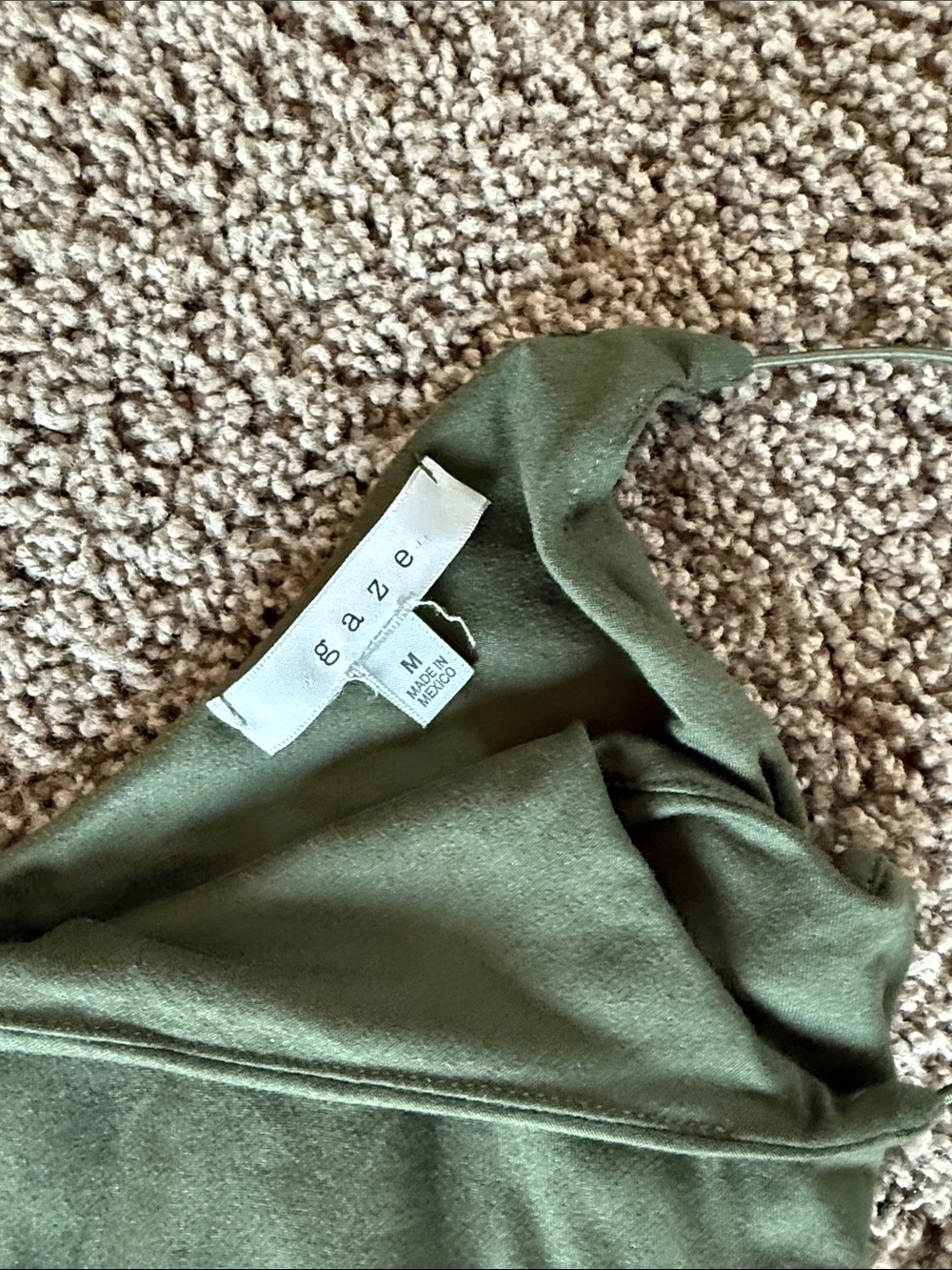 Gaze V-Neck One Piece Bodysuit - Pink and Olive. - Picture 3 of 6